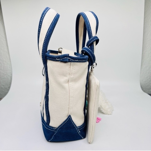 Viral Madden Girl Mushroom Canvas Mini Tote Crossbody Bag Charms & Keychain - Picture 7 of 11